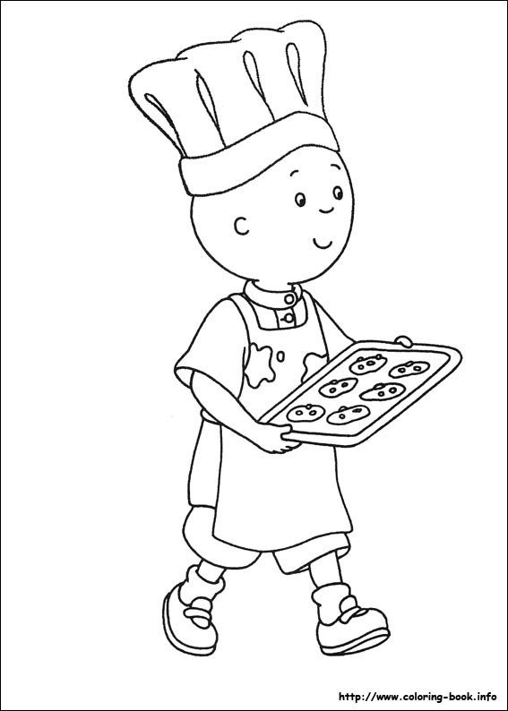 Plansa de colorat cu Caillou 20 13
